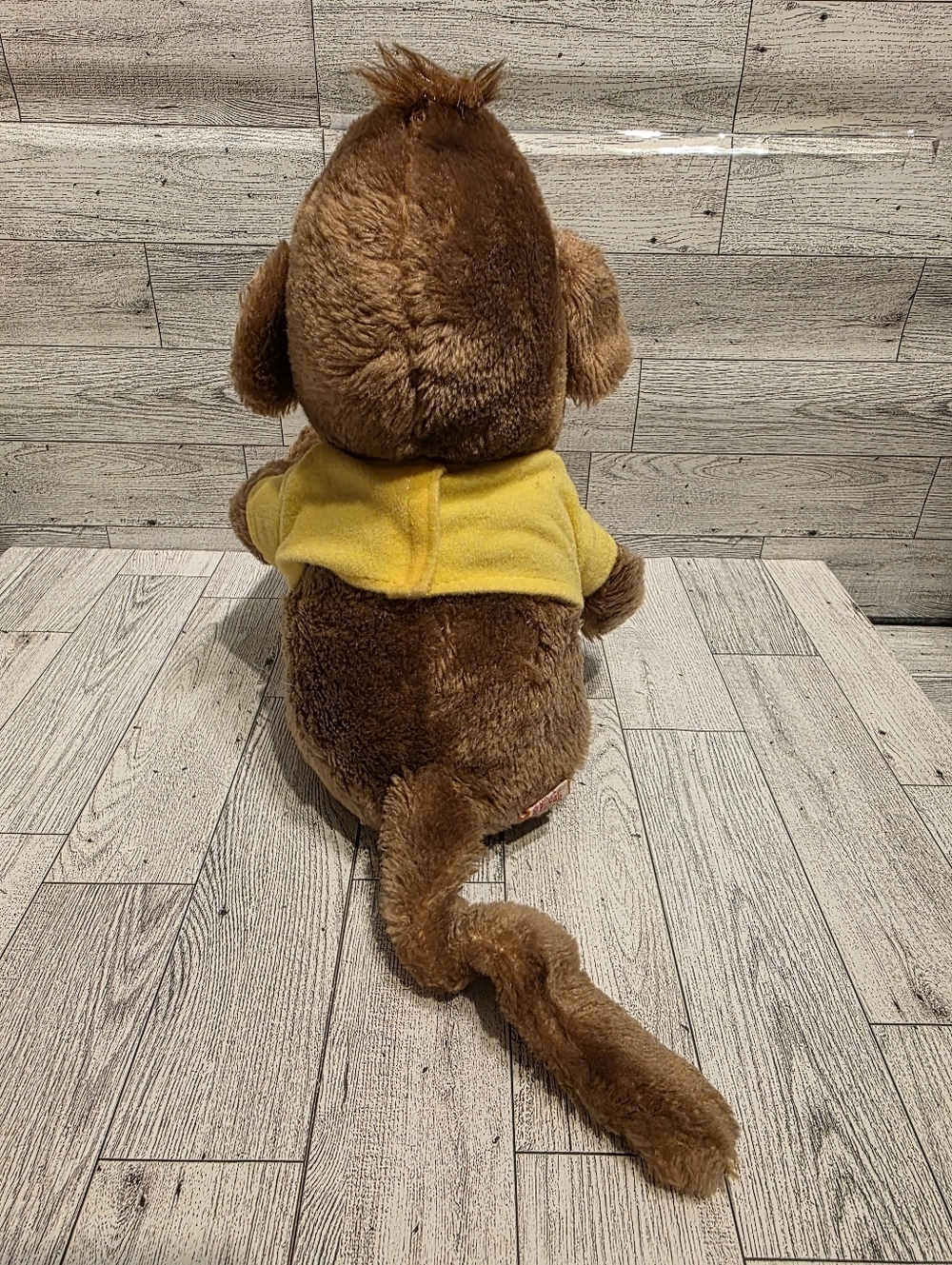 Brown Monkey Plush Toy with Yellow 'BOO' Shirt - Soft Stuffed Animal - Picture 5 of 5